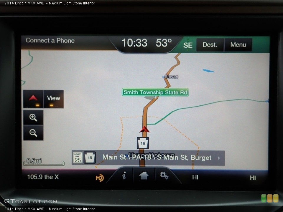 Medium Light Stone Interior Navigation for the 2014 Lincoln MKX AWD #144136181