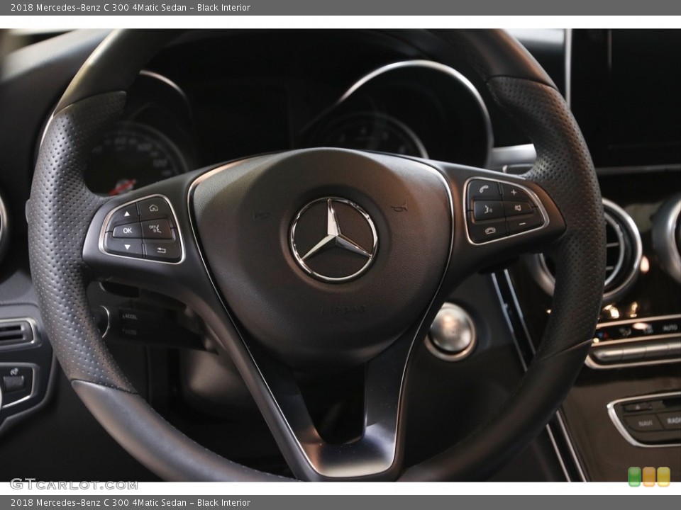 Black Interior Steering Wheel for the 2018 Mercedes-Benz C 300 4Matic Sedan #144137869