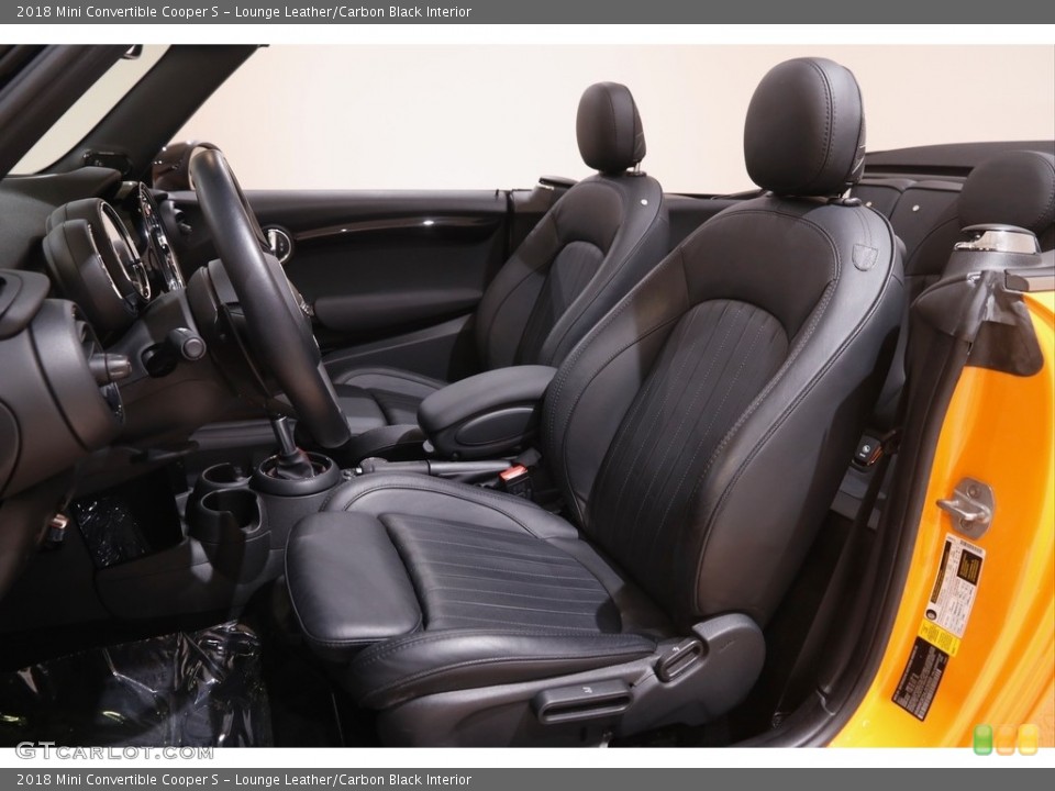 Lounge Leather/Carbon Black Interior Photo for the 2018 Mini Convertible Cooper S #144138280