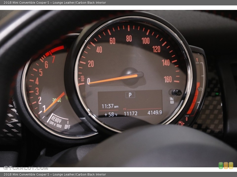 Lounge Leather/Carbon Black Interior Gauges for the 2018 Mini Convertible Cooper S #144138337