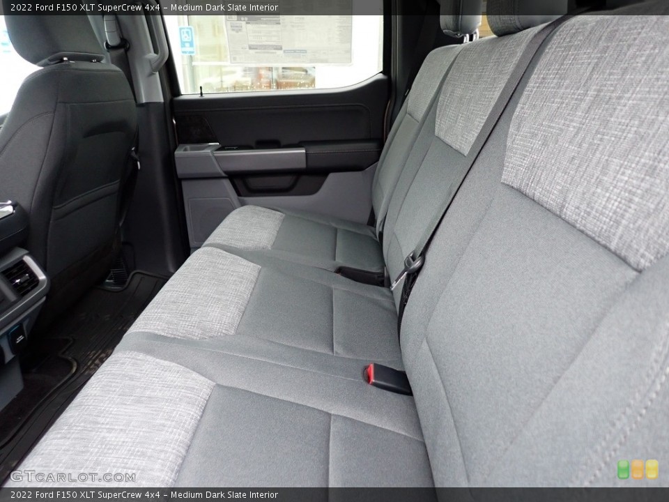 Medium Dark Slate Interior Rear Seat for the 2022 Ford F150 XLT SuperCrew 4x4 #144139036