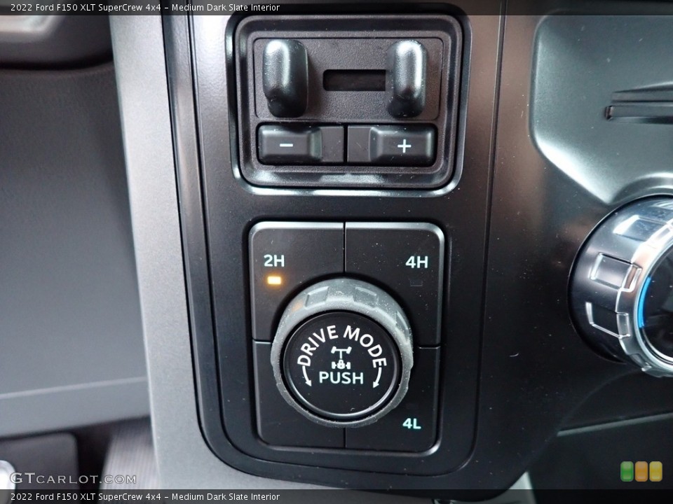 Medium Dark Slate Interior Controls for the 2022 Ford F150 XLT SuperCrew 4x4 #144139114