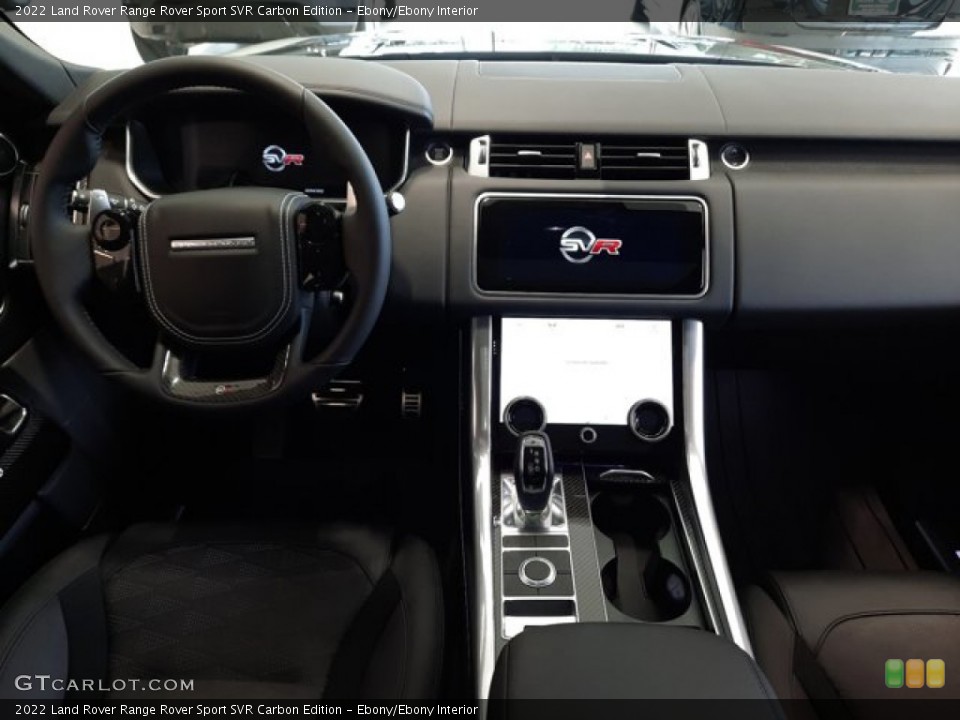 Ebony/Ebony Interior Dashboard for the 2022 Land Rover Range Rover Sport SVR Carbon Edition #144140718