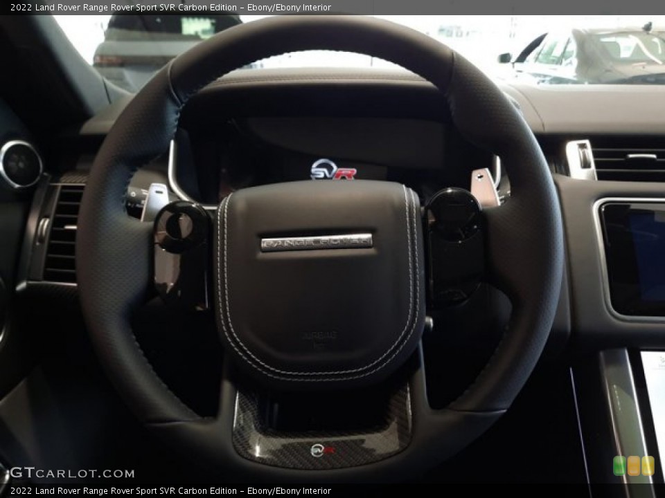 Ebony/Ebony Interior Steering Wheel for the 2022 Land Rover Range Rover Sport SVR Carbon Edition #144140859