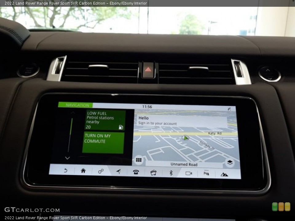 Ebony/Ebony Interior Navigation for the 2022 Land Rover Range Rover Sport SVR Carbon Edition #144140907