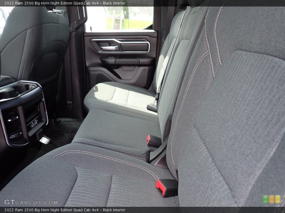 Black Interior Rear Seat for the 2022 Ram 1500 Big Horn Night Edition Quad Cab 4x4 #144145620