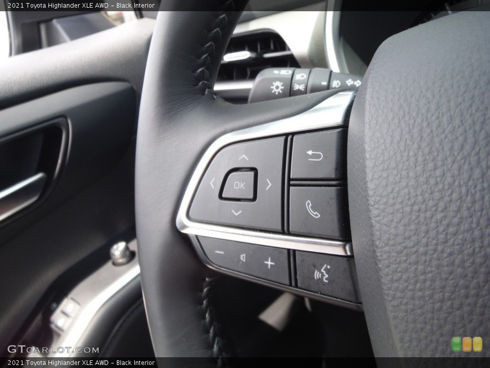 Black Interior Steering Wheel for the 2021 Toyota Highlander XLE AWD #144146568