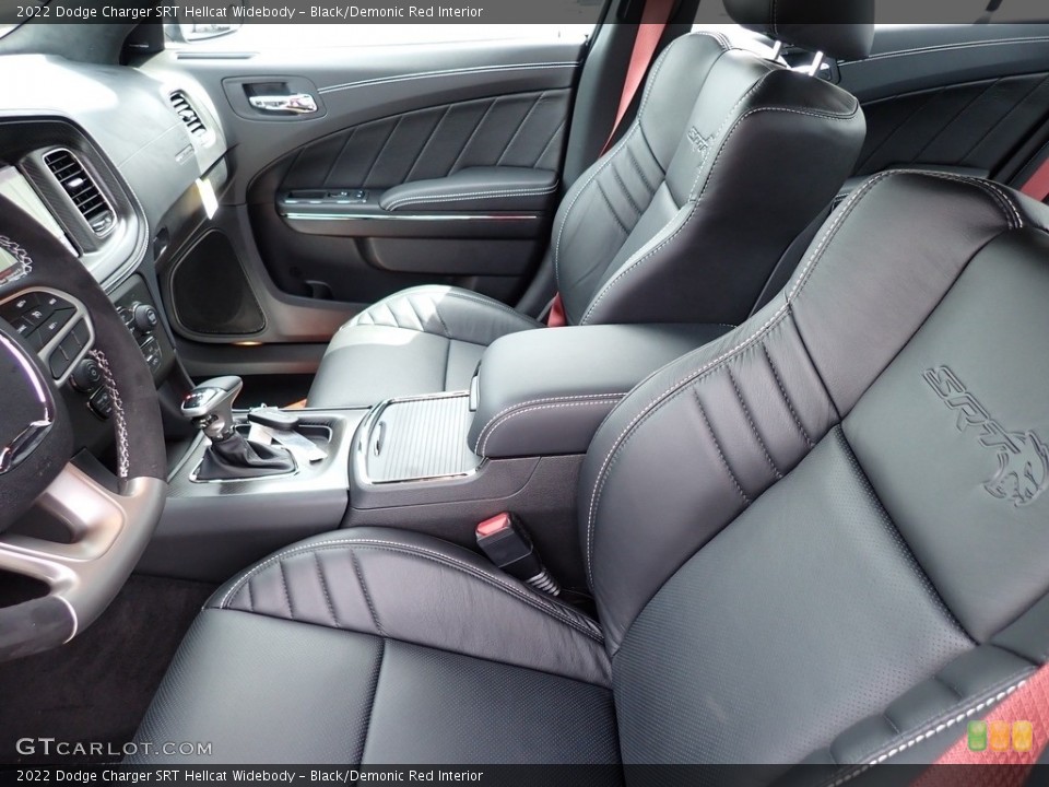 Black/Demonic Red Interior Front Seat for the 2022 Dodge Charger SRT Hellcat Widebody #144146571