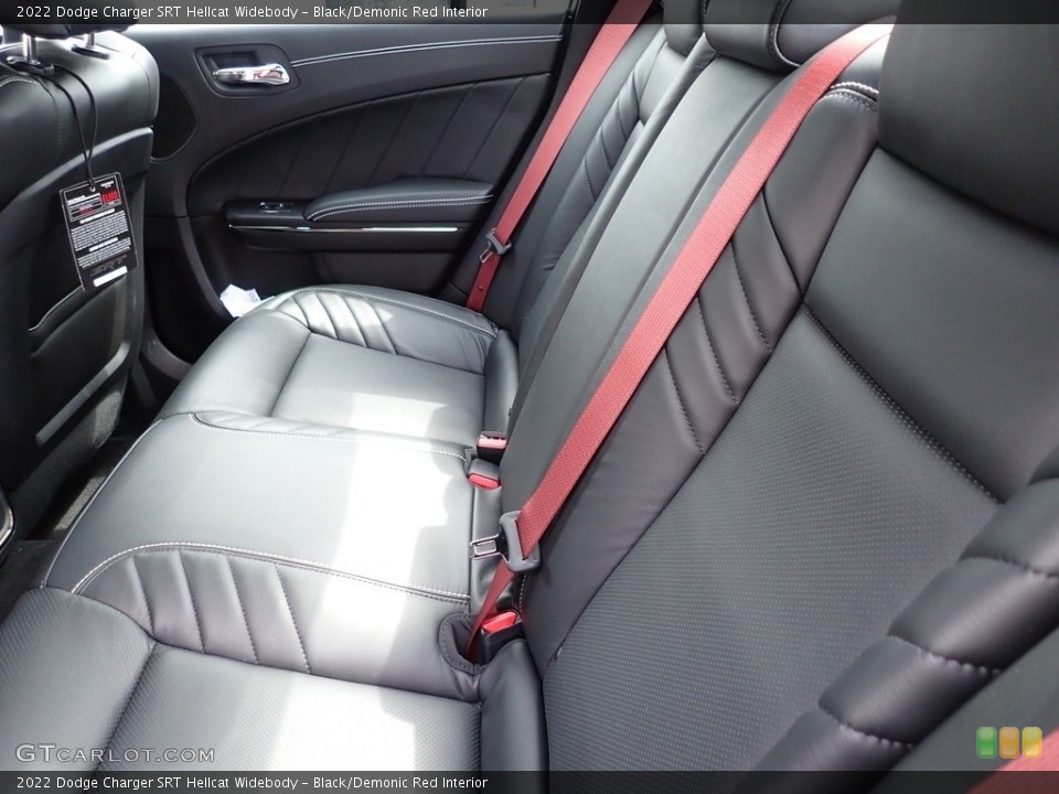 Black/Demonic Red Interior Rear Seat for the 2022 Dodge Charger SRT Hellcat Widebody #144146589