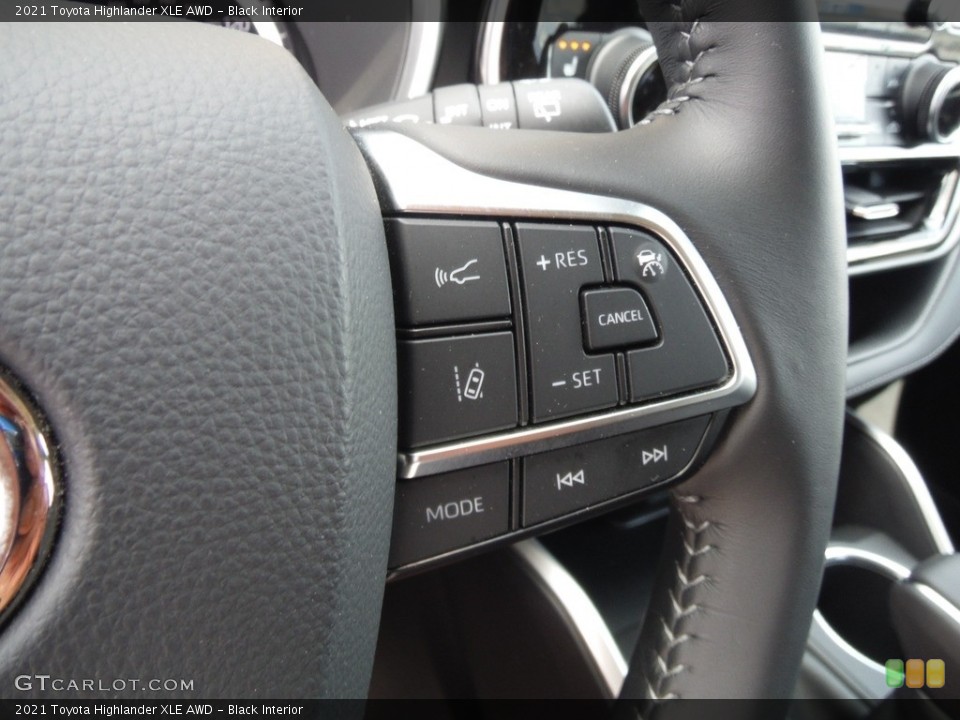 Black Interior Steering Wheel for the 2021 Toyota Highlander XLE AWD #144146595