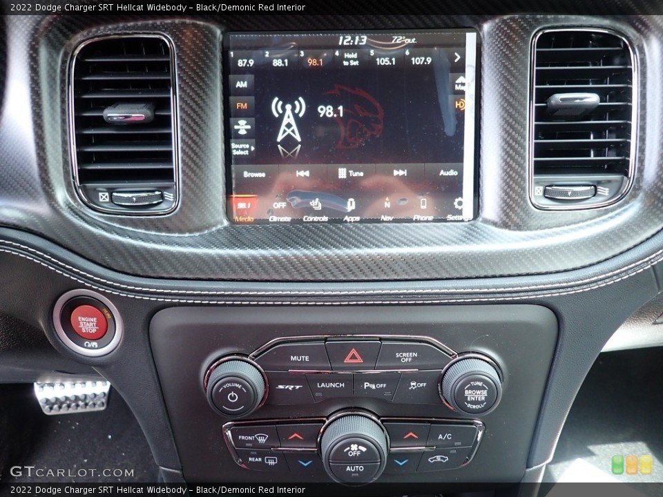 Black/Demonic Red Interior Controls for the 2022 Dodge Charger SRT Hellcat Widebody #144146784