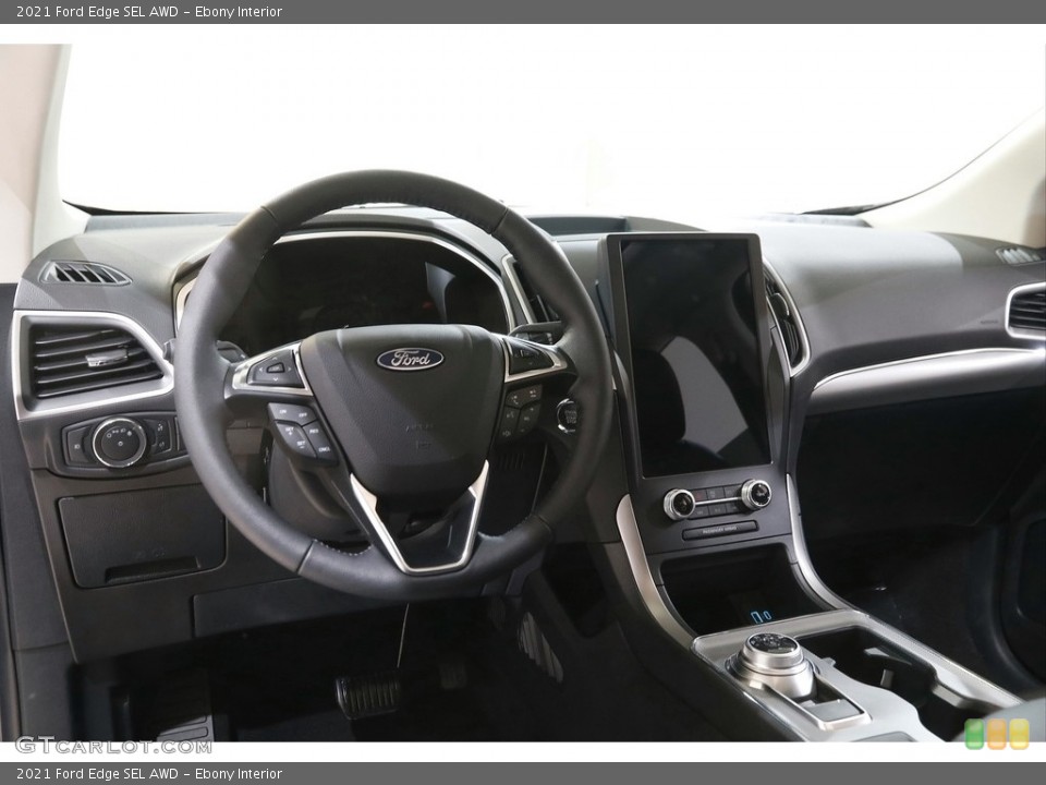 Ebony Interior Dashboard for the 2021 Ford Edge SEL AWD #144148473