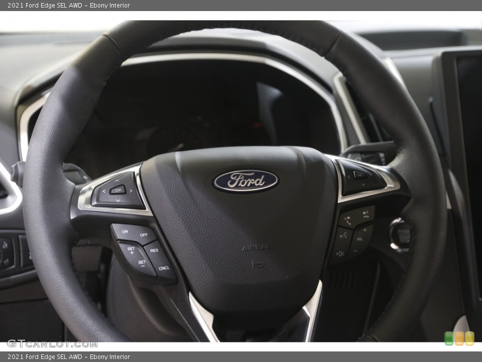Ebony Interior Steering Wheel for the 2021 Ford Edge SEL AWD #144148500