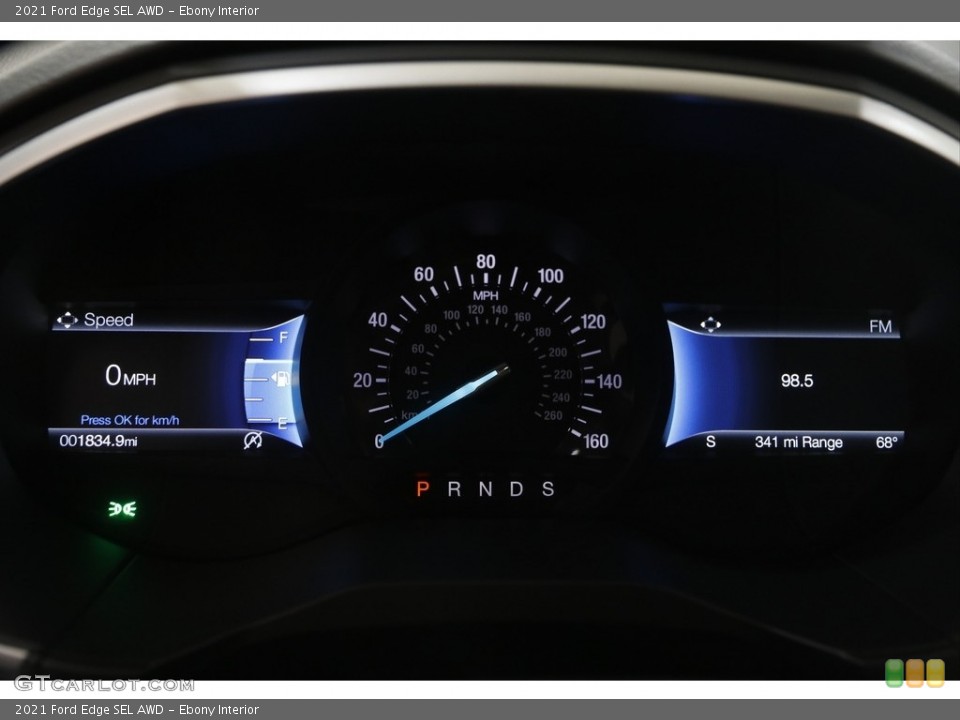 Ebony Interior Gauges for the 2021 Ford Edge SEL AWD #144148509