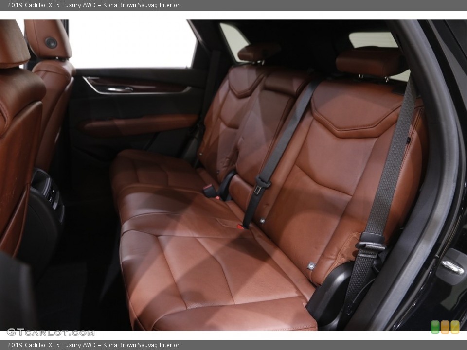 Kona Brown Sauvag Interior Rear Seat for the 2019 Cadillac XT5 Luxury AWD #144149310