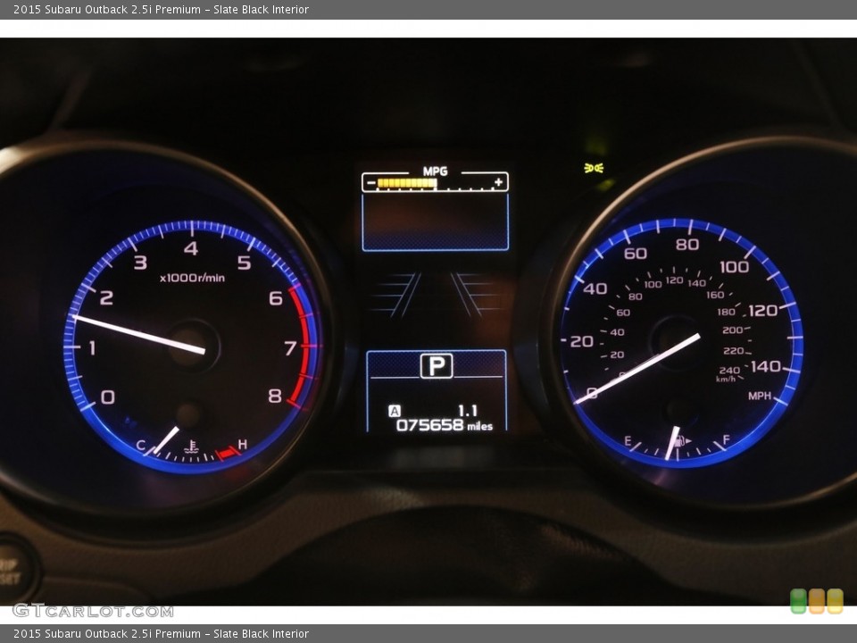 Slate Black Interior Gauges for the 2015 Subaru Outback 2.5i Premium #144149442