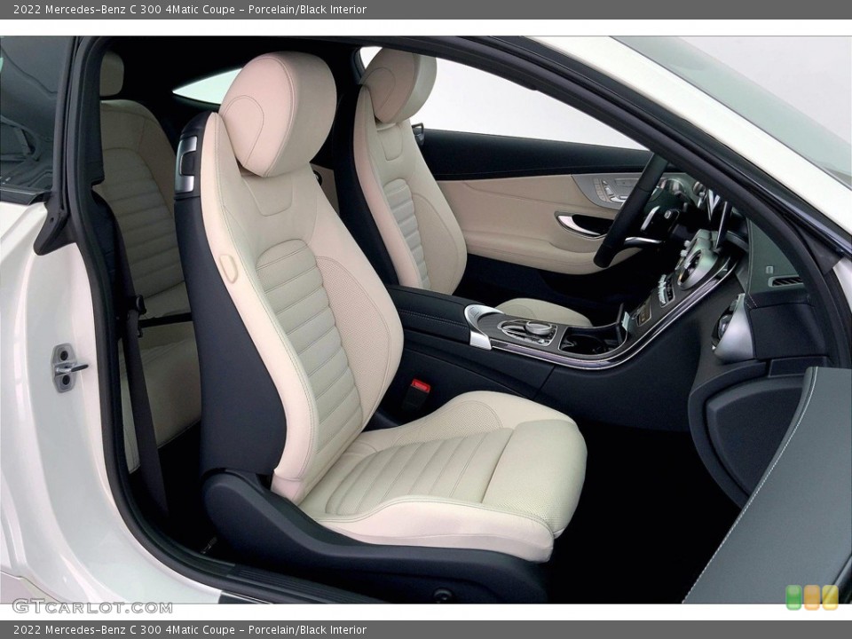 Porcelain/Black 2022 Mercedes-Benz C Interiors