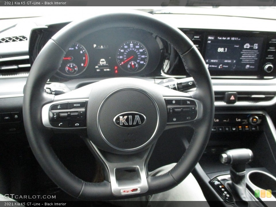 Black Interior Steering Wheel for the 2021 Kia K5 GT-Line #144152596