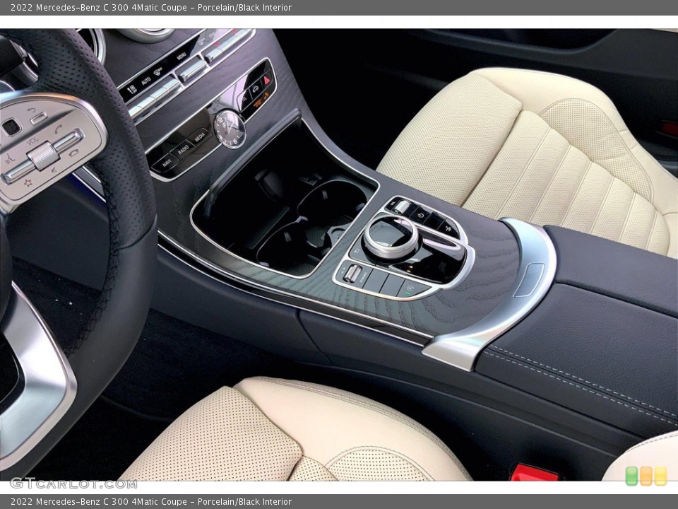 Porcelain/Black Interior Controls for the 2022 Mercedes-Benz C 300 4Matic Coupe #144152671