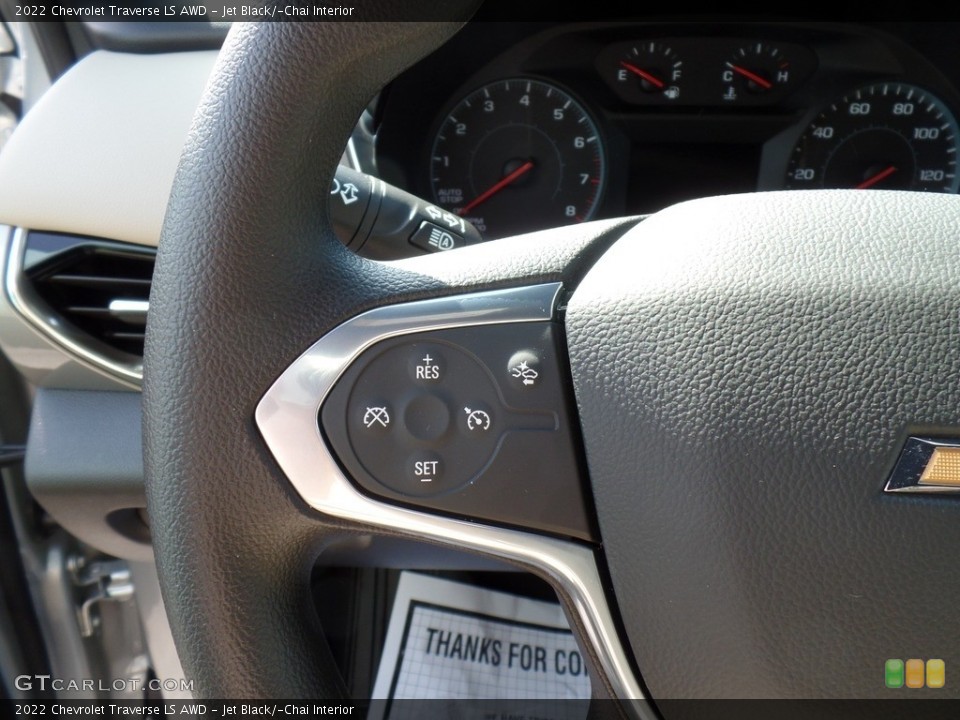 Jet Black/­Chai Interior Steering Wheel for the 2022 Chevrolet Traverse LS AWD #144153556