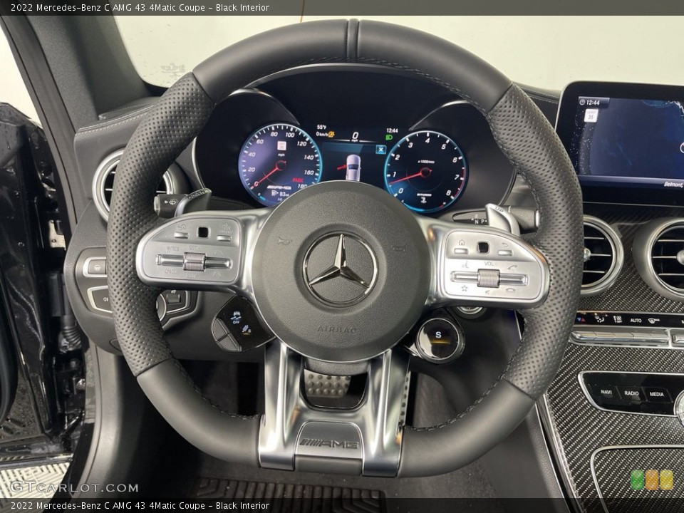 Black Interior Steering Wheel for the 2022 Mercedes-Benz C AMG 43 4Matic Coupe #144154894