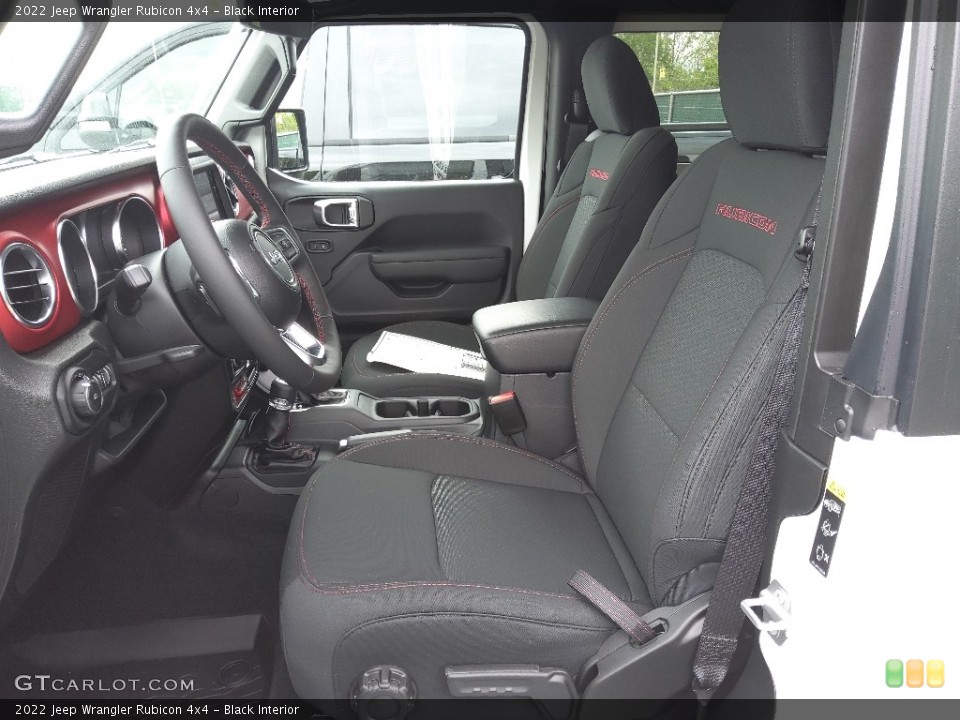 Black Interior Front Seat for the 2022 Jeep Wrangler Rubicon 4x4 #144155116
