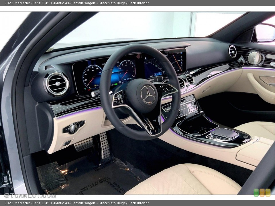 Macchiato Beige/Black Interior Photo for the 2022 Mercedes-Benz E 450 4Matic All-Terrain Wagon #144155170