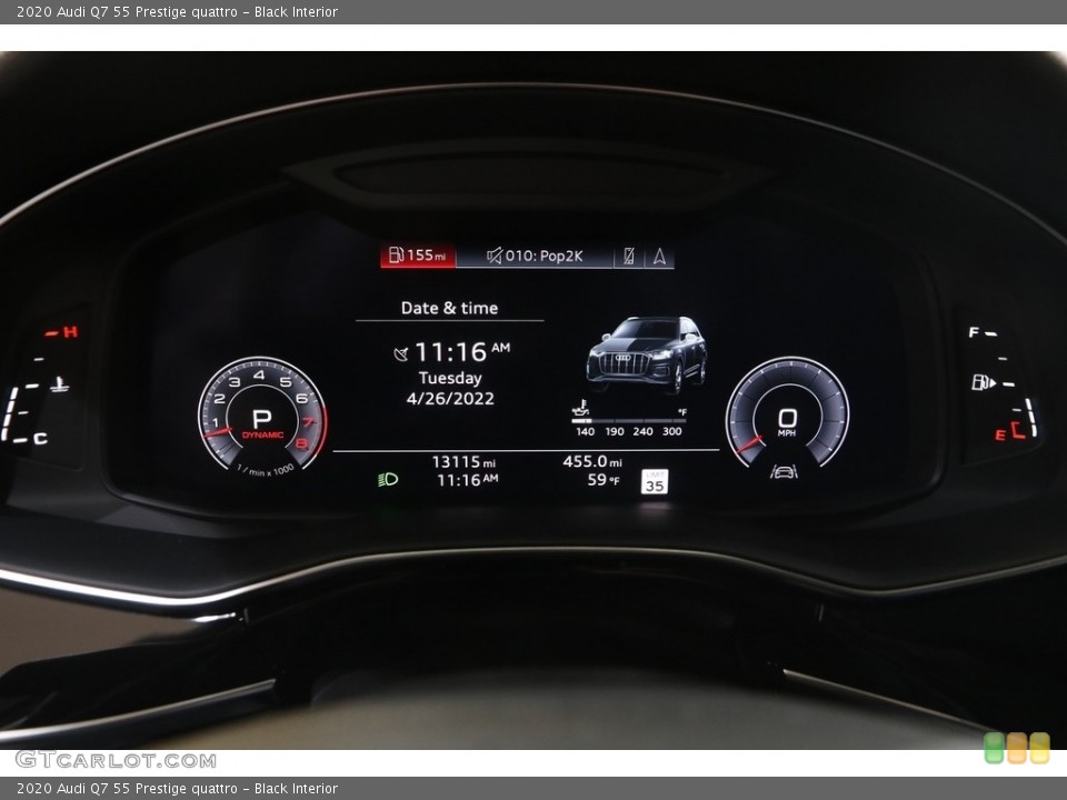 Black Interior Gauges for the 2020 Audi Q7 55 Prestige quattro #144158643