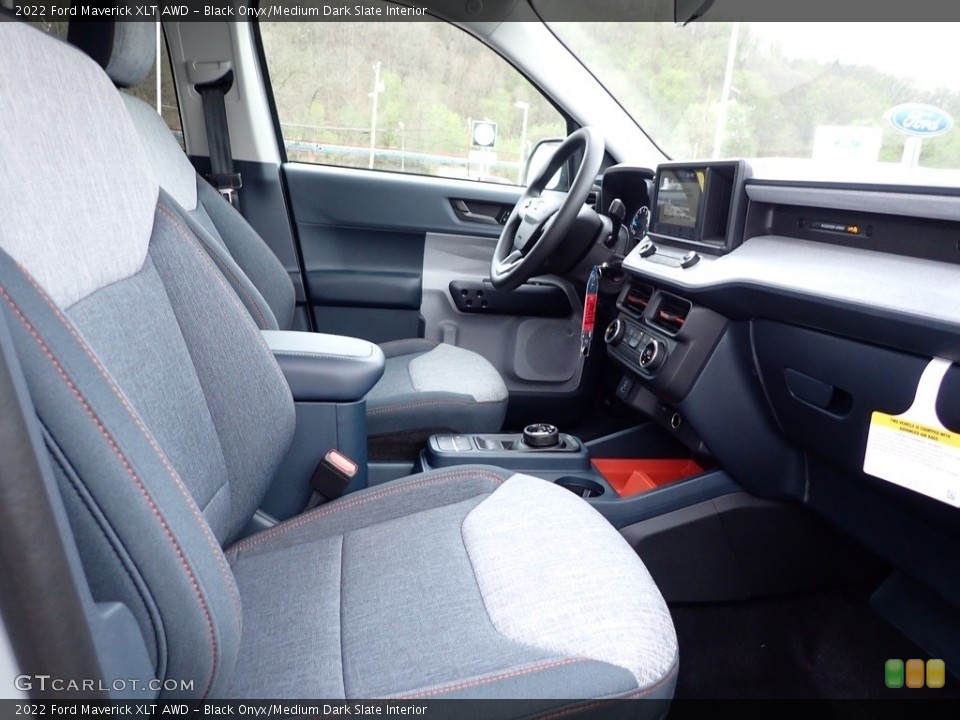 Black Onyx/Medium Dark Slate Interior Front Seat for the 2022 Ford Maverick XLT AWD #144159195