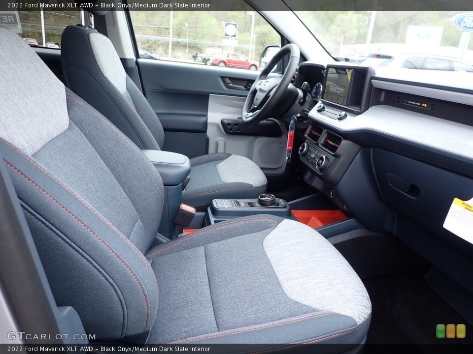 Black Onyx/Medium Dark Slate Interior Front Seat for the 2022 Ford Maverick XLT AWD #144159657