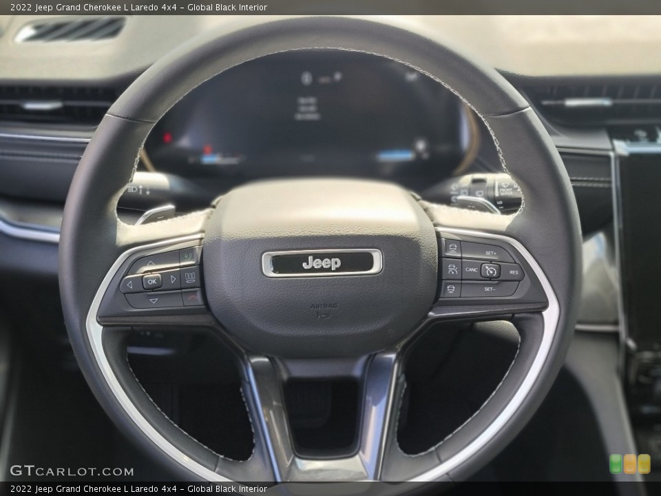 Global Black Interior Steering Wheel for the 2022 Jeep Grand Cherokee L Laredo 4x4 #144159729
