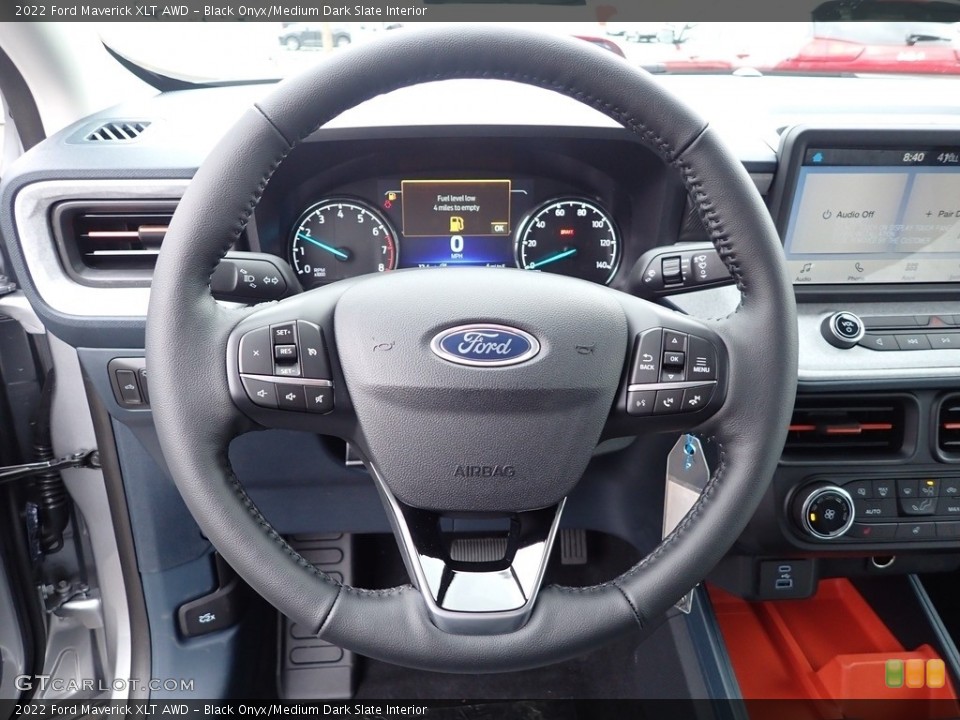 Black Onyx/Medium Dark Slate Interior Steering Wheel for the 2022 Ford Maverick XLT AWD #144159768