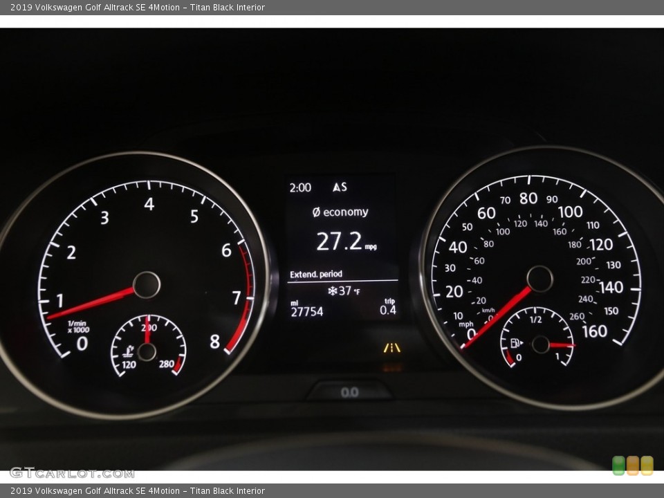 Titan Black Interior Gauges for the 2019 Volkswagen Golf Alltrack SE 4Motion #144160491