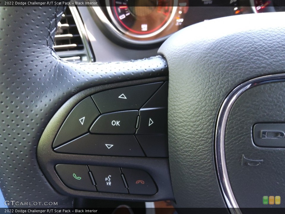 Black Interior Steering Wheel for the 2022 Dodge Challenger R/T Scat Pack #144162157
