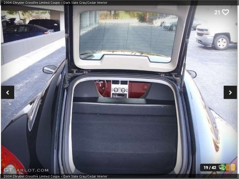 Dark Slate Gray/Cedar Interior Trunk for the 2004 Chrysler Crossfire Limited Coupe #144164371