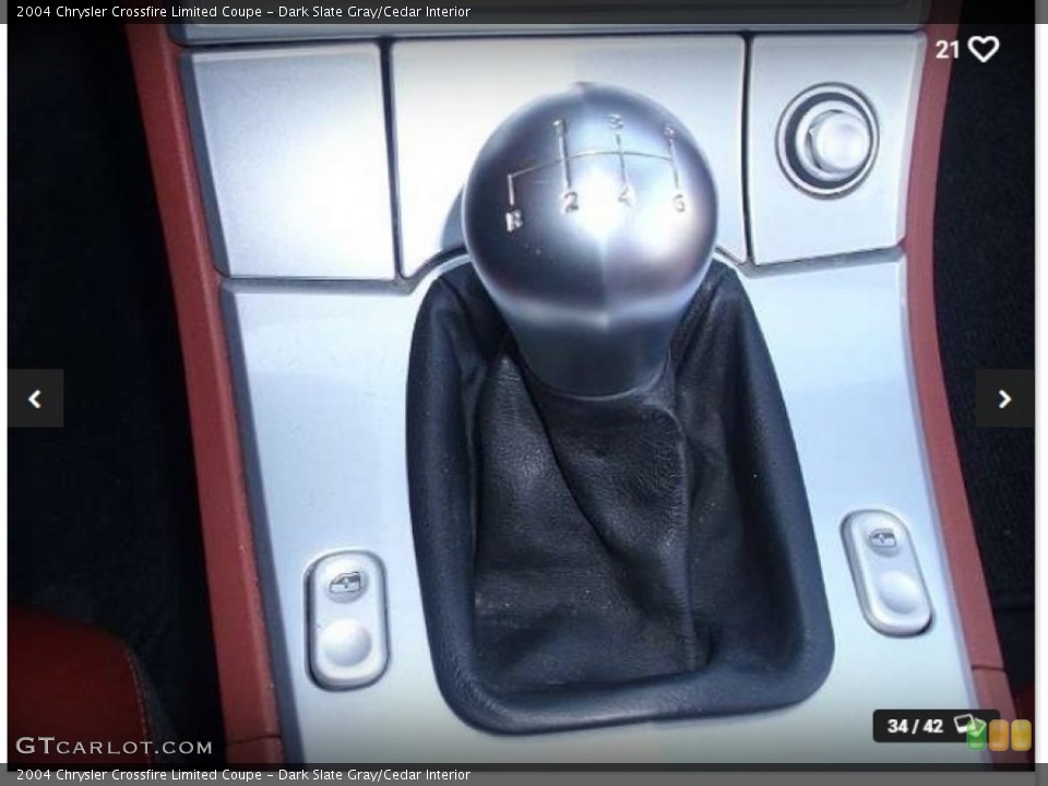 Dark Slate Gray/Cedar Interior Transmission for the 2004 Chrysler Crossfire Limited Coupe #144164488