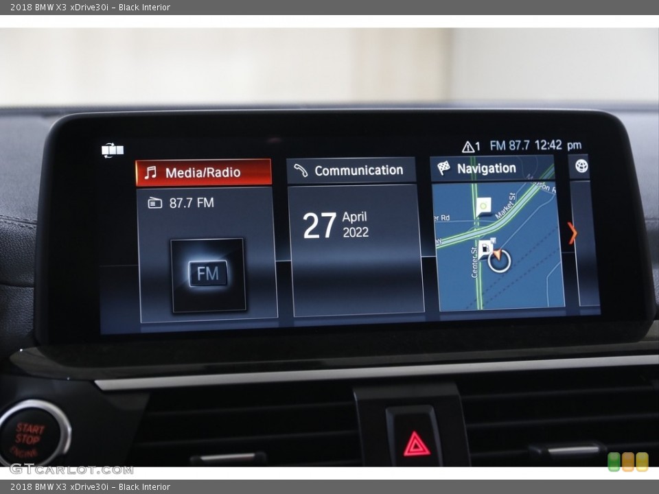 Black Interior Controls for the 2018 BMW X3 xDrive30i #144164665