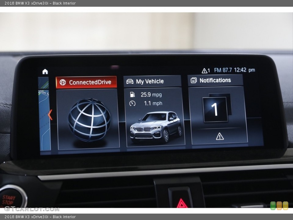 Black Interior Controls for the 2018 BMW X3 xDrive30i #144164671