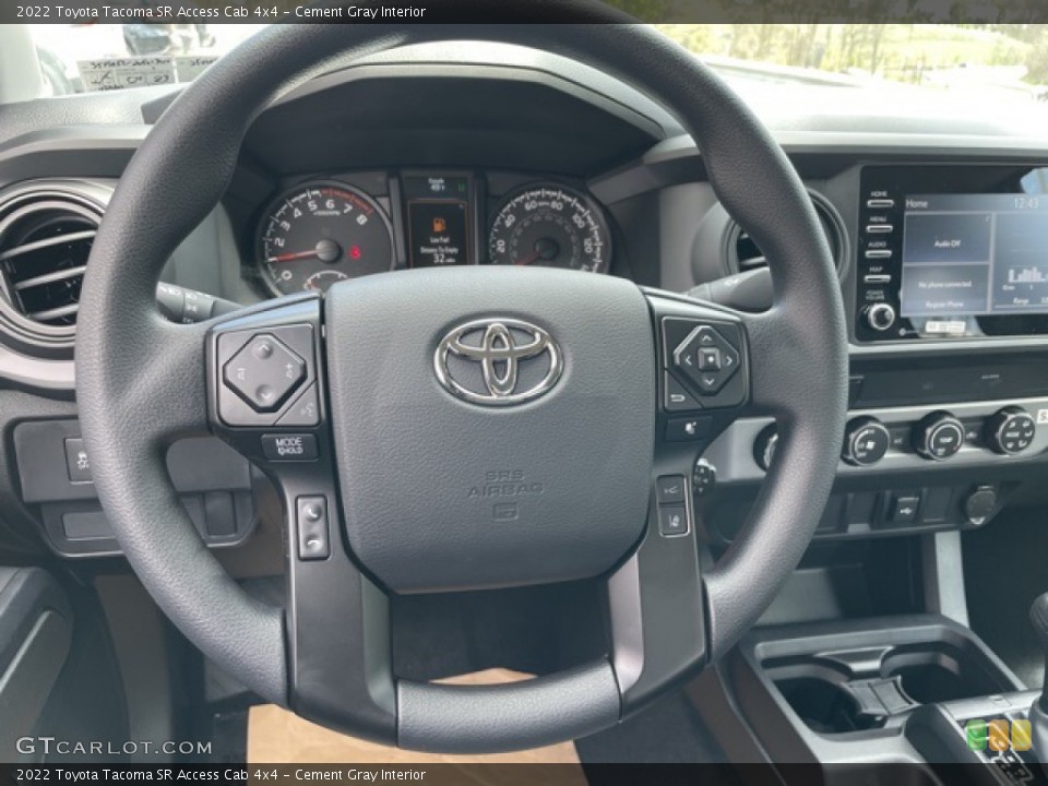 Cement Gray Interior Steering Wheel for the 2022 Toyota Tacoma SR Access Cab 4x4 #144168088