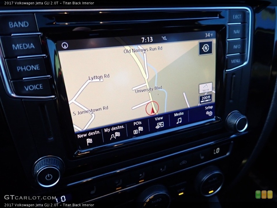 Titan Black Interior Navigation for the 2017 Volkswagen Jetta GLI 2.0T #144168148