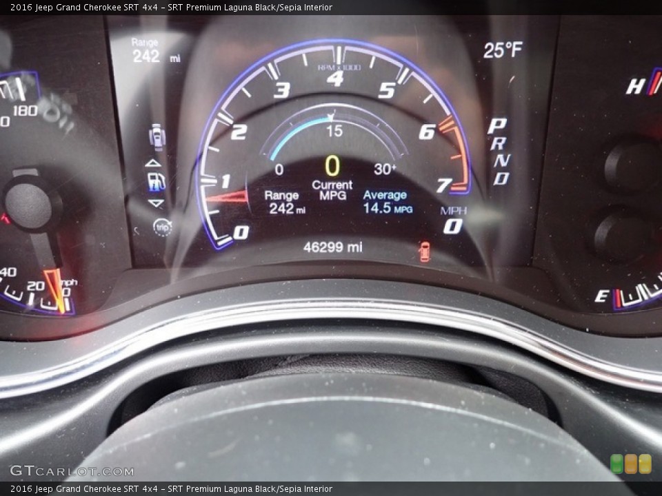 SRT Premium Laguna Black/Sepia Interior Gauges for the 2016 Jeep Grand Cherokee SRT 4x4 #144168619