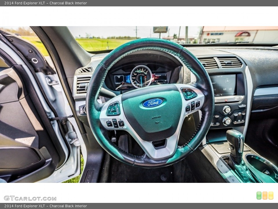 Charcoal Black Interior Steering Wheel for the 2014 Ford Explorer XLT #144168799