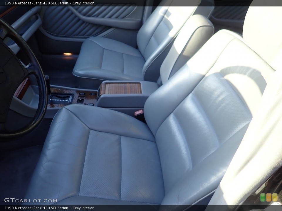 Gray Interior Front Seat for the 1990 Mercedes-Benz 420 SEL Sedan #144171007