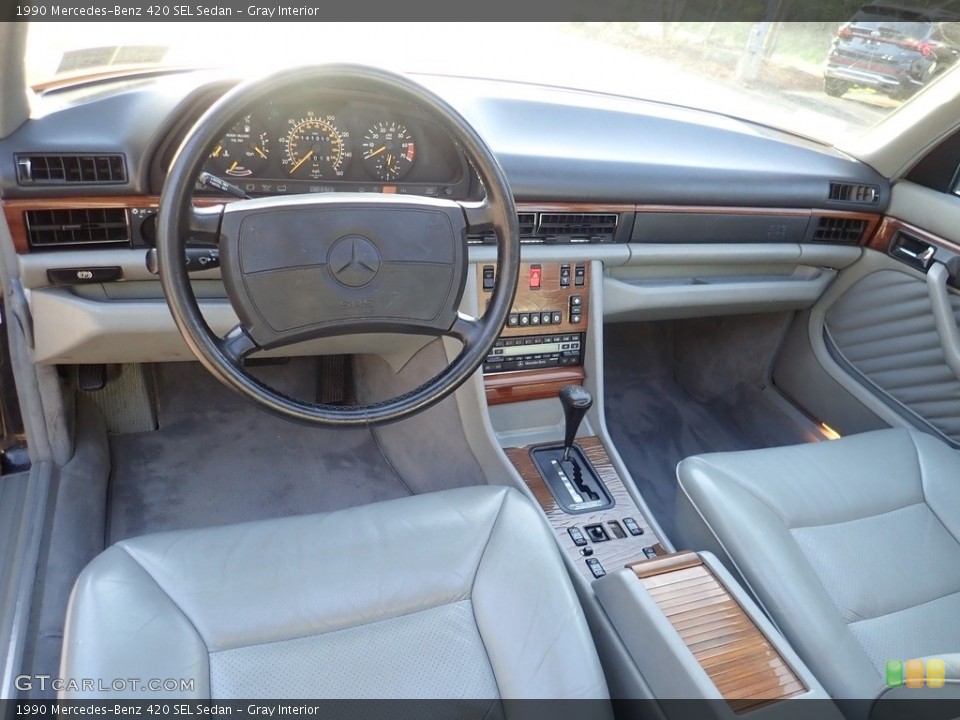 Gray 1990 Mercedes-Benz 420 SEL Interiors
