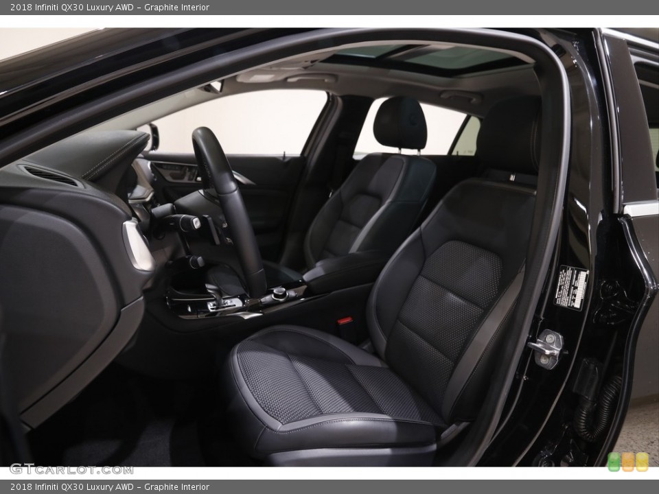 Graphite Interior Photo for the 2018 Infiniti QX30 Luxury AWD #144171304