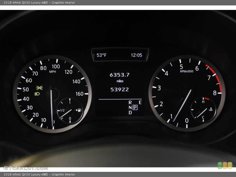 Graphite Interior Gauges for the 2018 Infiniti QX30 Luxury AWD #144171358