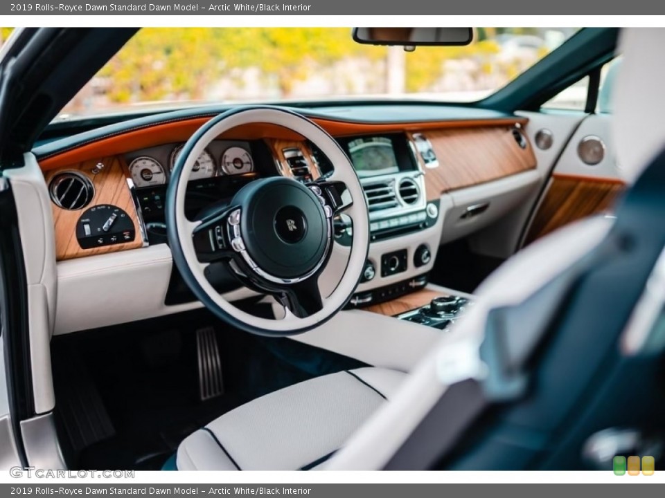 Arctic White/Black Interior Dashboard for the 2019 Rolls-Royce Dawn  #144171637