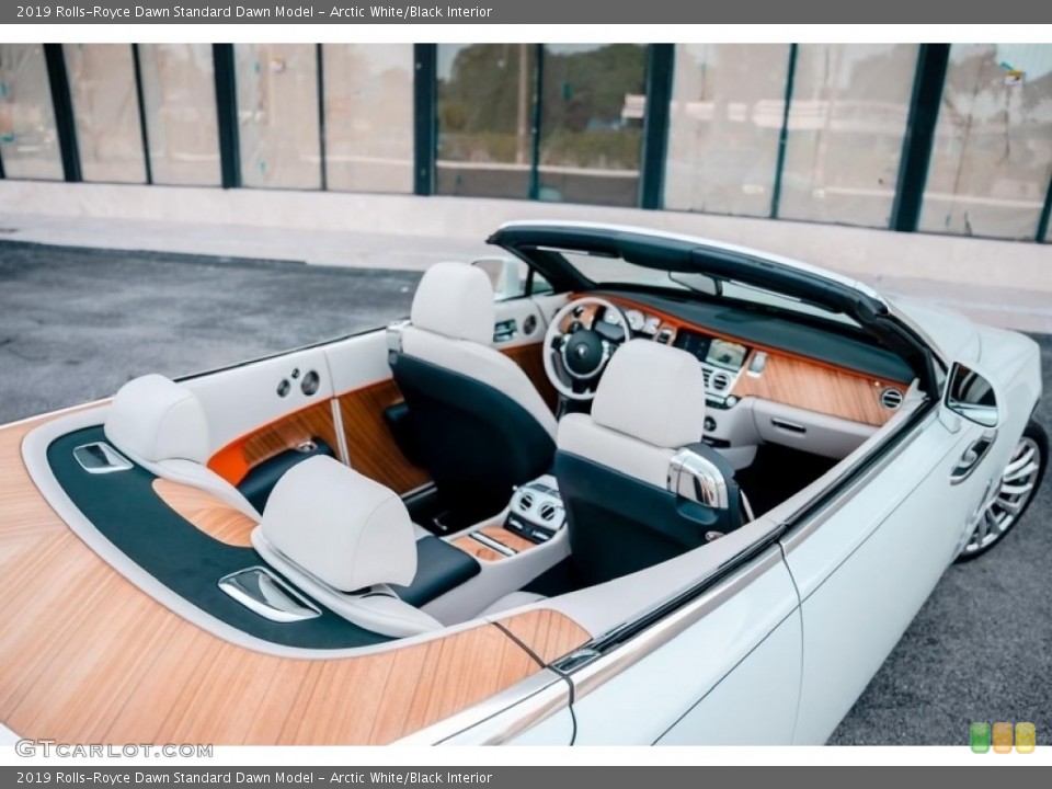 Arctic White/Black Interior Front Seat for the 2019 Rolls-Royce Dawn  #144171646
