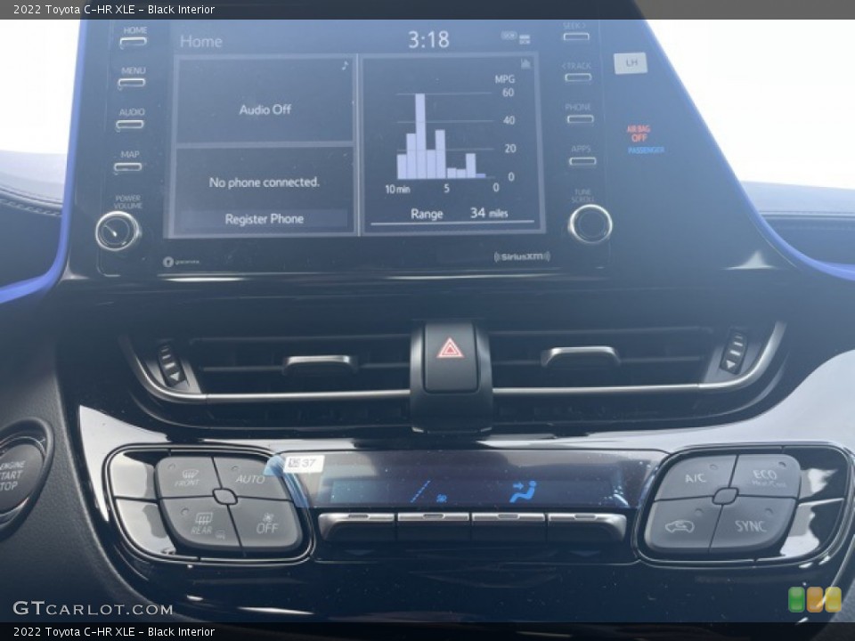 Black Interior Controls for the 2022 Toyota C-HR XLE #144176461