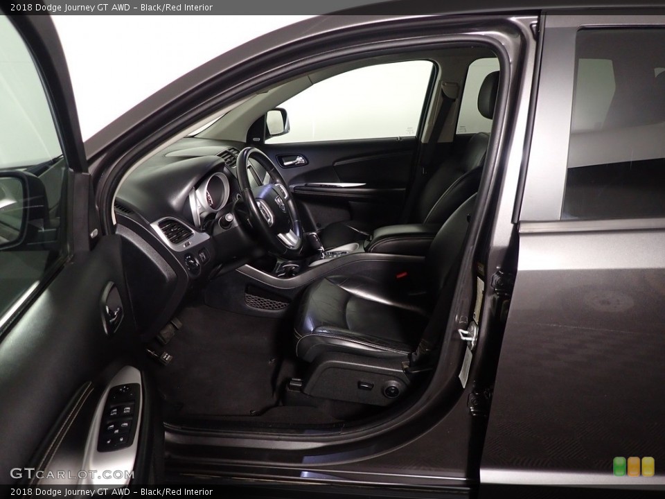 Black/Red Interior Front Seat for the 2018 Dodge Journey GT AWD #144177361